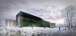 rendering view of science museum in Kracow