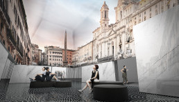 Italian Life style temporary architecture for expo